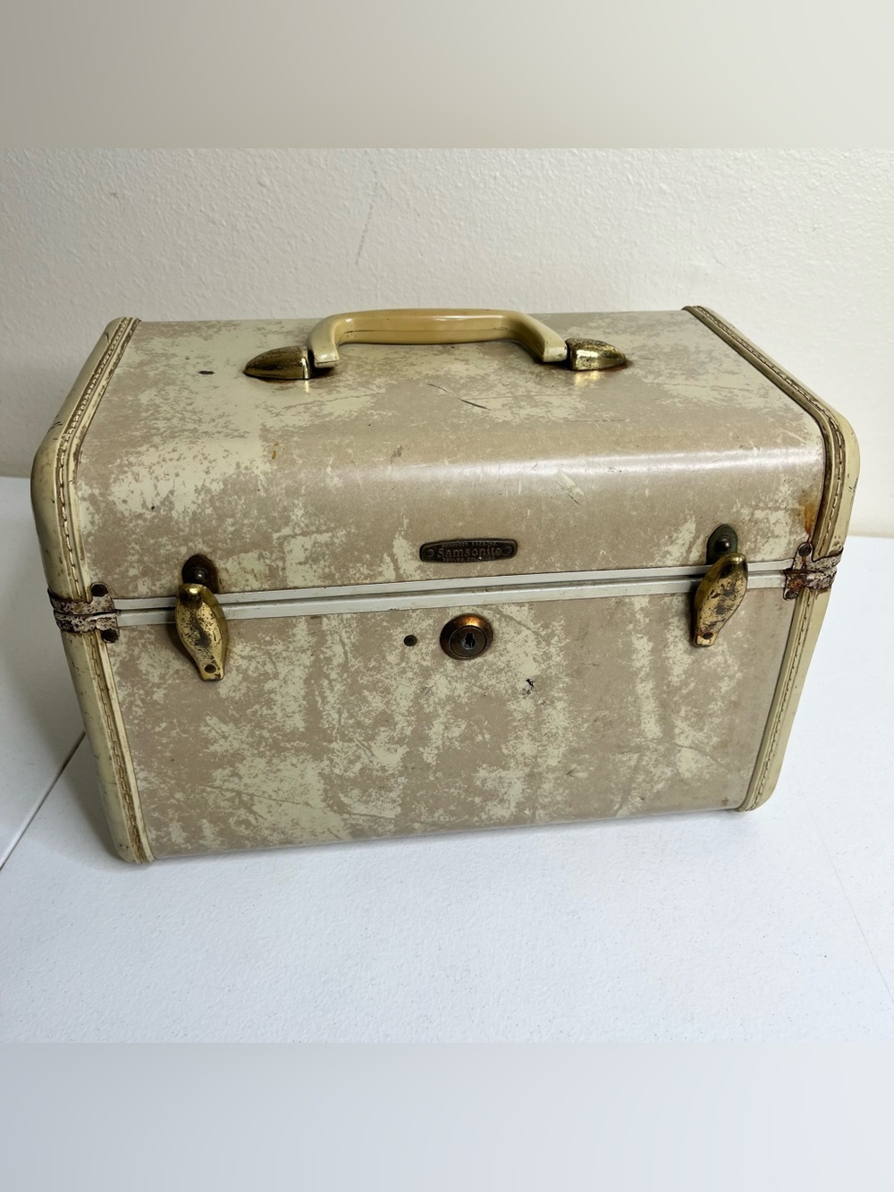 Vintage 1950s Samsonite Streamlite Train Case Shwayder Bros Denver Luggage MCM